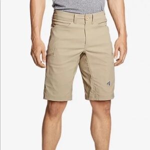 Eddie Bauer First Ascent Shorts Mens T42 Khaki Nylon Guide Pro Hiking Outdoor